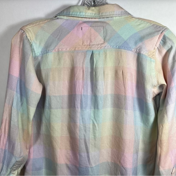 Rails plaid button up shirt size 10 pastel multicolor - Picture 5 of 9